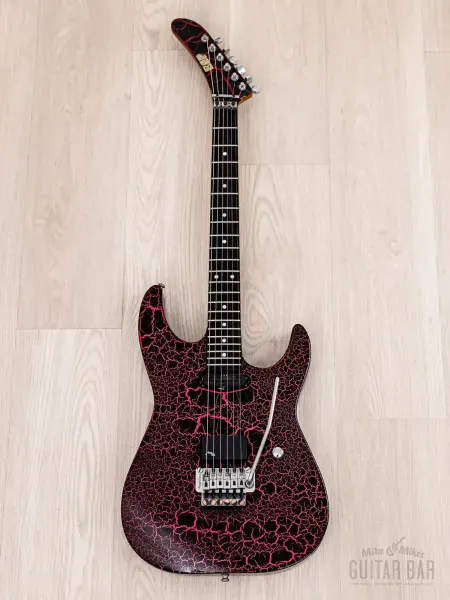 Электрогитара ESP Custom Shop SH Superstrat Pink Crackle w/gigbag Japan 1990s