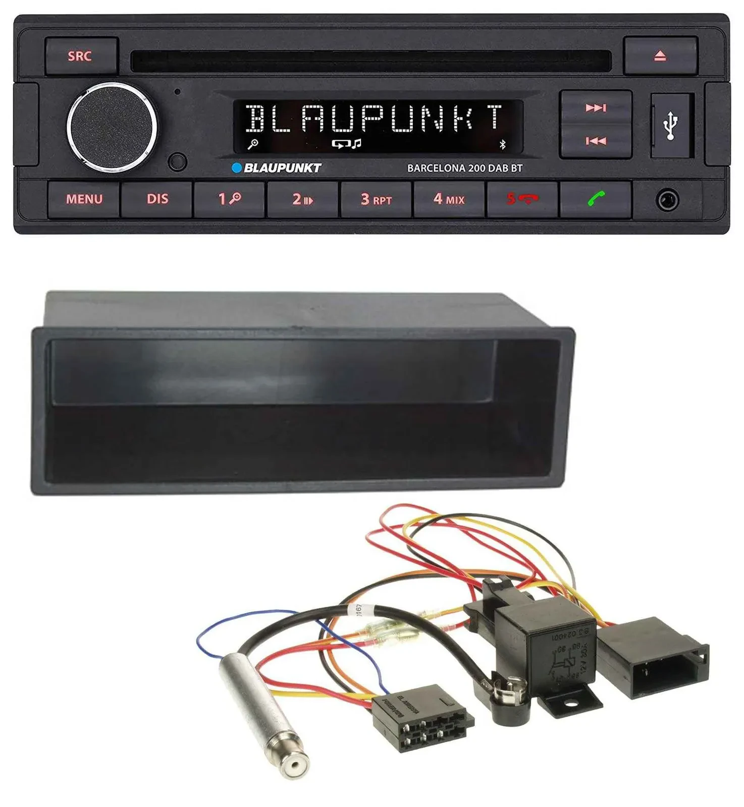 Blaupunkt USB DAB CD Bluetooth MP3 Autoradio für VW Polo T4 Passat Golf (98-04)