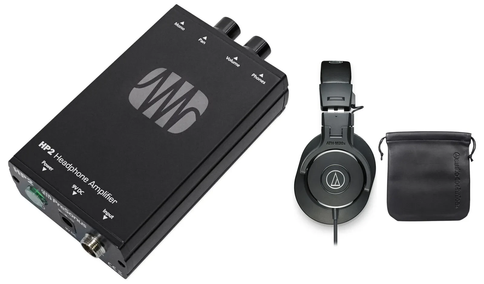 Усилитель для наушников PreSonus HP2 стерео, 2-канальный (набор, с наушниками ATH-M30x)