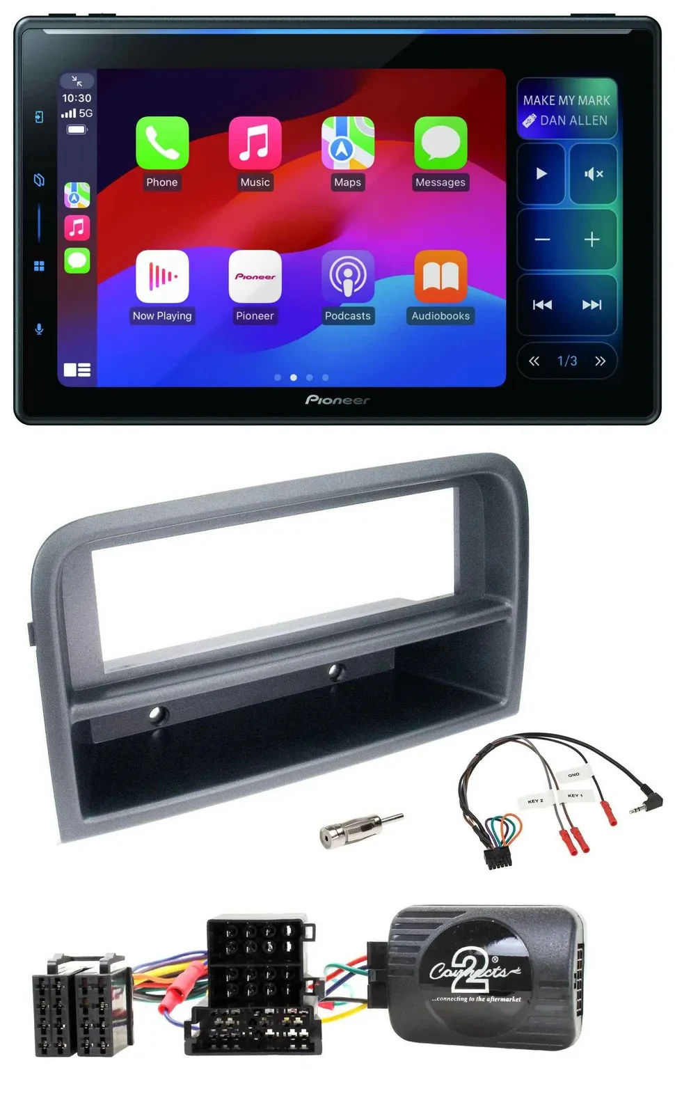 Pioneer Bluetooth DAB Lenkrad USB Autoradio für Fiat Croma 2005-2010