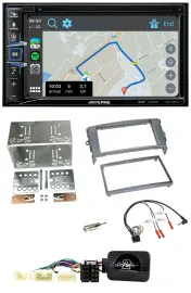 Alpine DAB TMC Bluetooth 2DIN USB Lenkrad Navigation für Toyota Auris 2007-2011
