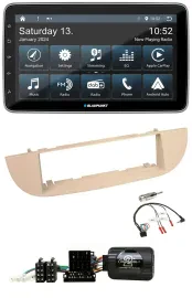Blaupunkt USB DAB SD Lenkrad Bluetooth Autoradio für Fiat 500 ab 2007 perlgrau b