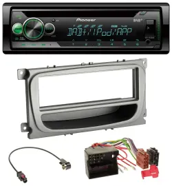 Автомагнитола для Ford Focus/Galaxy/C‑Max (с 2007) Pioneer CD/USB/MP3/DAB/AUX серебристая