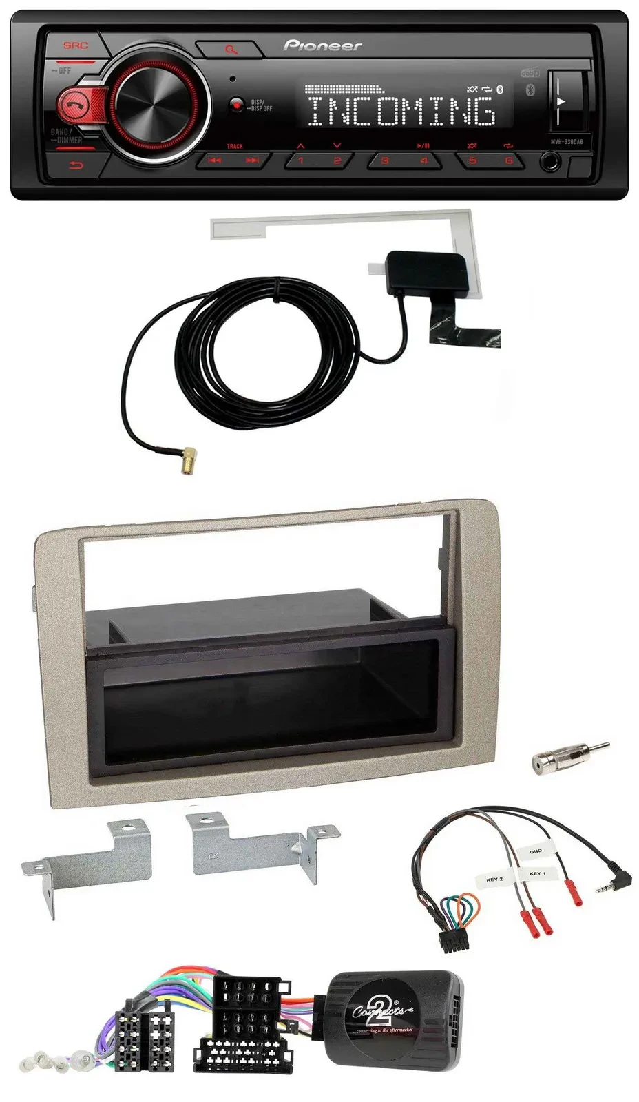 Pioneer USB Lenkrad DAB Bluetooth Autoradio für Lancia Musa 2004-2012