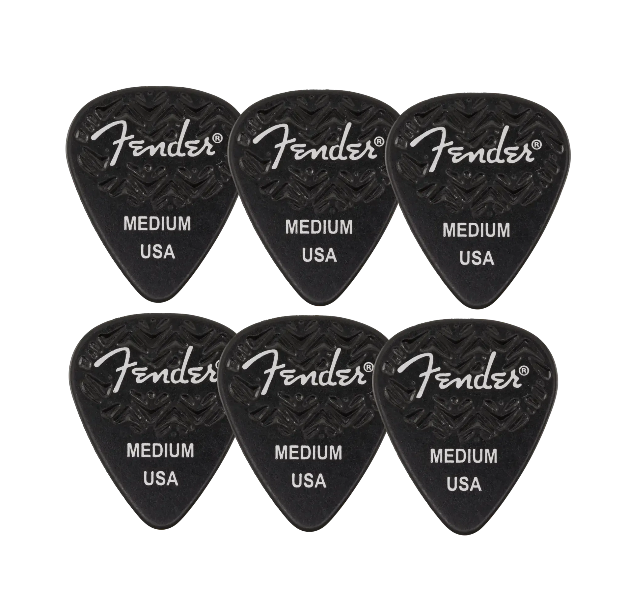 Медиаторы Fender Wavelength 351 Medium Black (6 штук)