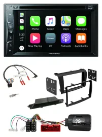 Pioneer Lenkrad USB DVD Bluetooth DAB 2DIN Autoradio für Mazda 3 2003-2009 schwa