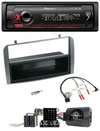 Автомагнитола Pioneer USB DAB Bluetooth для Alfa Romeo 147/GT (2007–2010), антрацит, поддержка кнопок на руле
