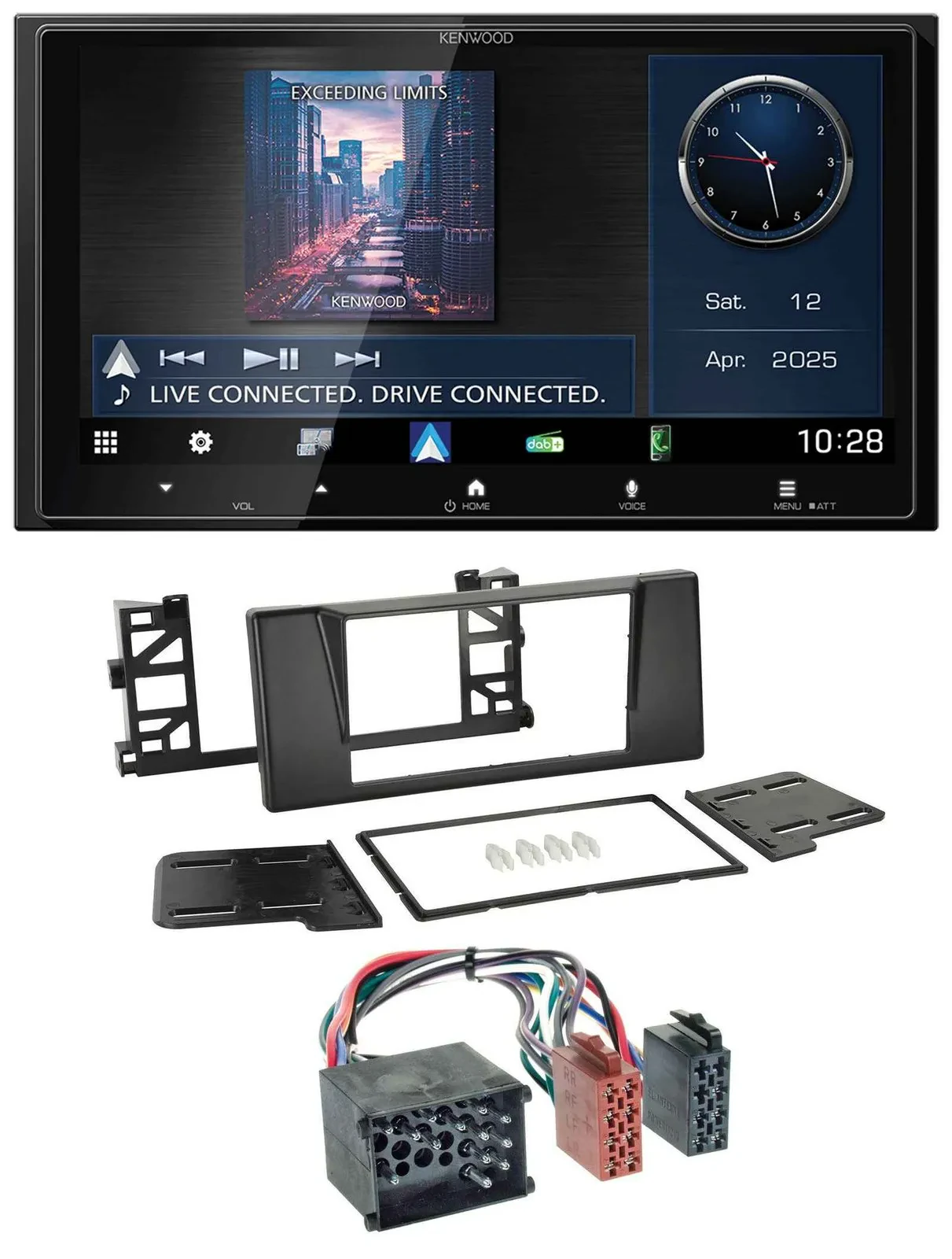Автомагнитола Kenwood 2DIN Bluetooth USB DAB MP3 для BMW 5 Series (E39), X5 Rundpin