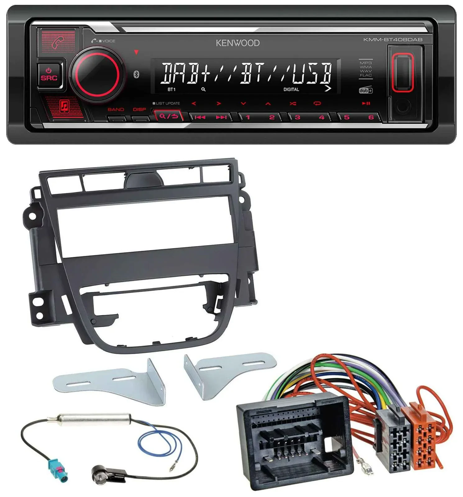 Kenwood MP3 Bluetooth USB DAB Autoradio für Opel Meriva B (ab 2010)