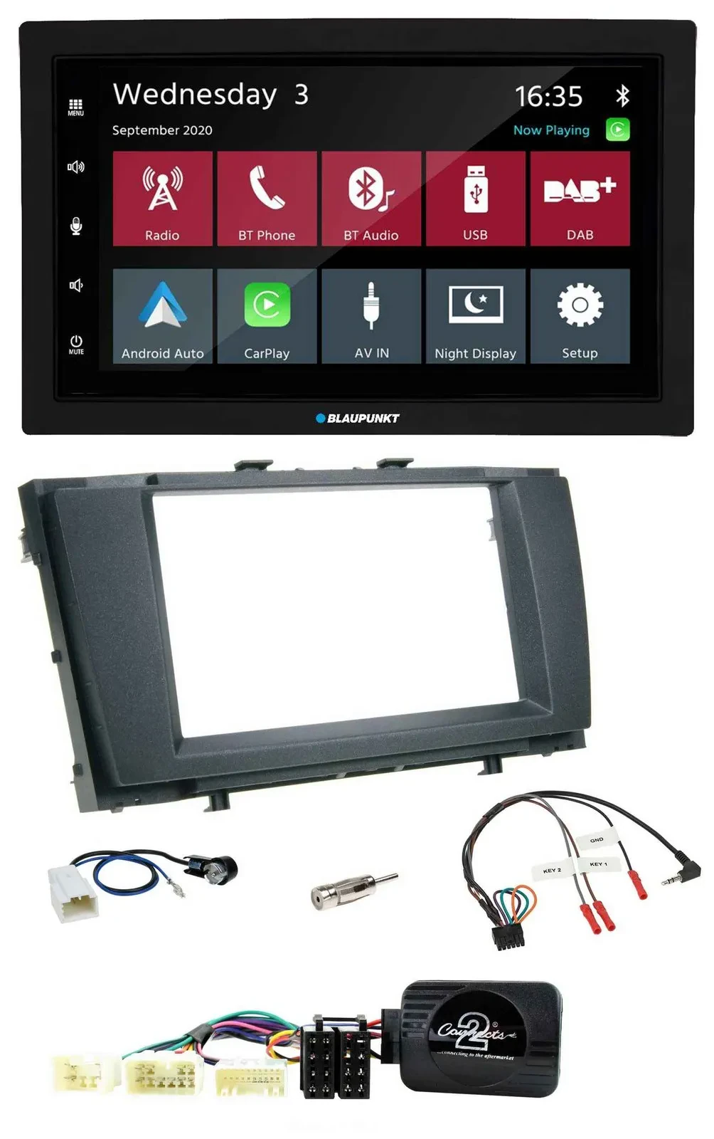 Blaupunkt DAB Bluetooth USB Lenkrad 2DIN Autoradio für Toyota Avensis 2009-2011