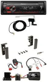 Автомагнитола Pioneer 1-DIN USB DAB MP3, поддержка управления с руля, для Audi A3/A4/A6 1999–2000, совместима с Bose