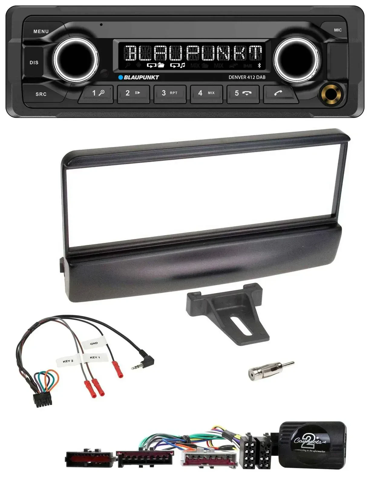 Blaupunkt Bluetooth DAB Lenkrad USB Autoradio für Ford Mondeo 2000-02 schwarz
