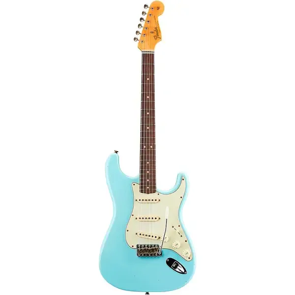 Электрогитара Fender Custom Shop '64 Stratocaster Journeyman Relic Faded Aged Daphne Blue
