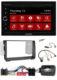 Blaupunkt 2DIN Lenkrad Bluetooth USB TMC DAB Navigation für Kia Venga 2010-2019