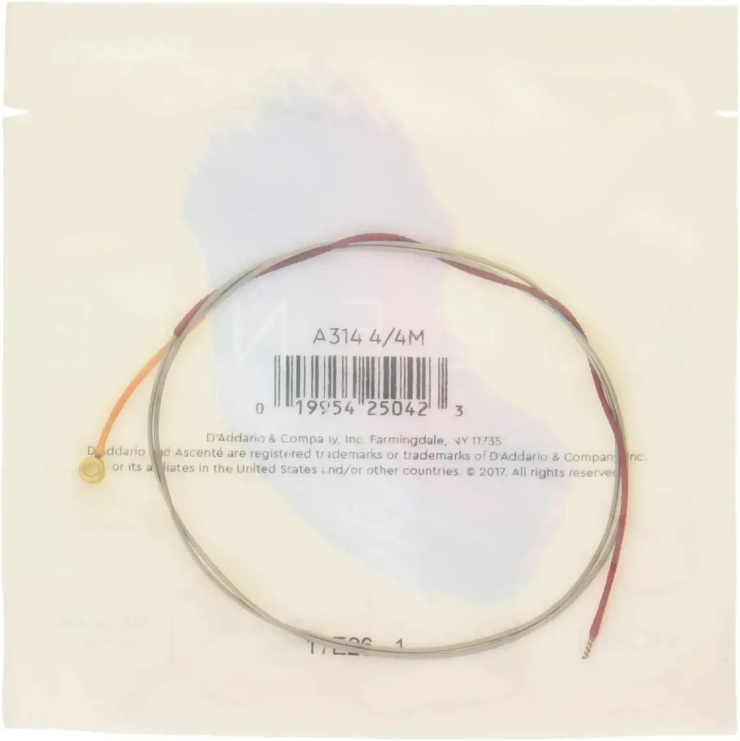 Струна для скрипки D'Addario Ascente A314 4/4M, G