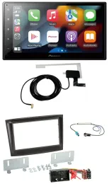 Автомагнитола для Fiat Doblo (с 2015) Pioneer 2 DIN, MP3, USB, Bluetooth, DAB, черный