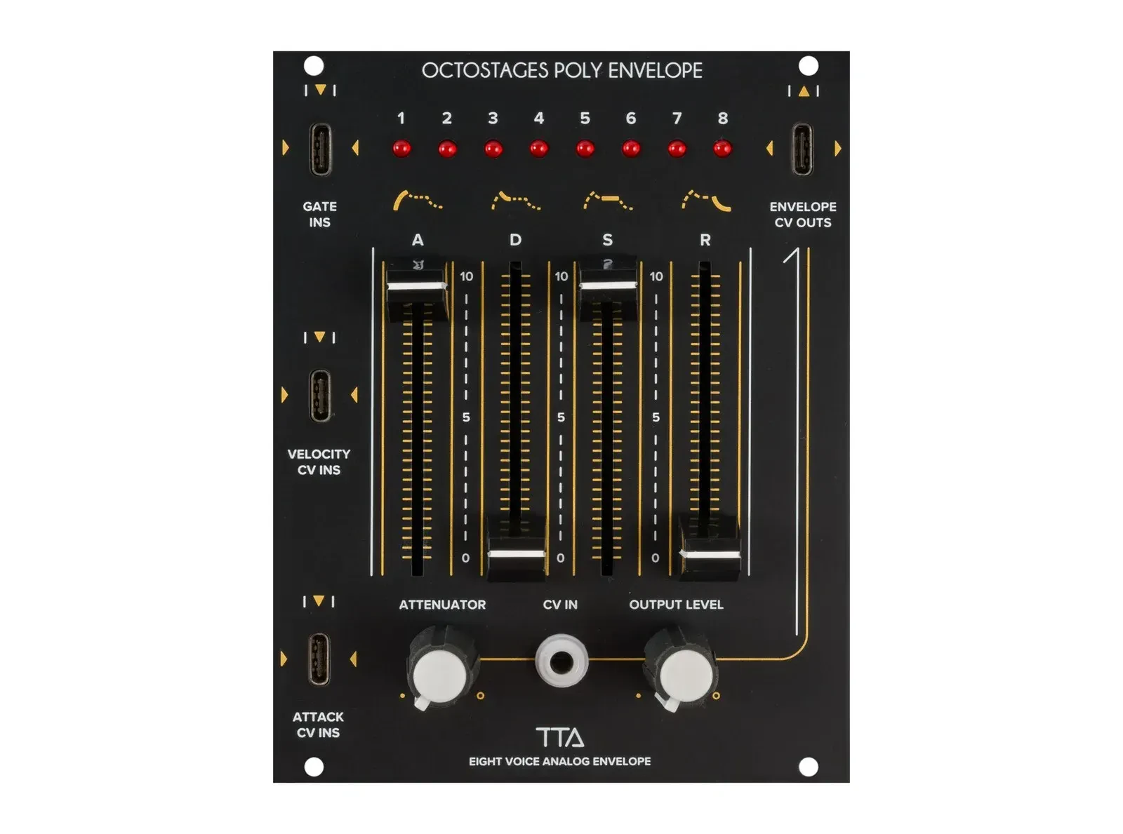 Модульный студийный синтезатор Tiptop Audio Octostages Analog Envelope Generator