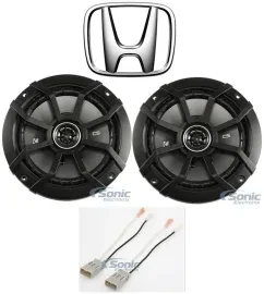 Kicker 6.5" Factory Door Car Speaker Replacement Kit For 1986-2000 Honda Civic
