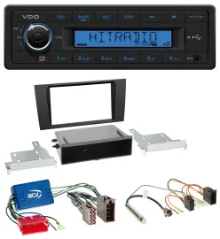 Автомагнитола VDO 1-DIN MP3 USB AUX для Audi A4 B5 (1999–2001) совместима с активной системой Symphony