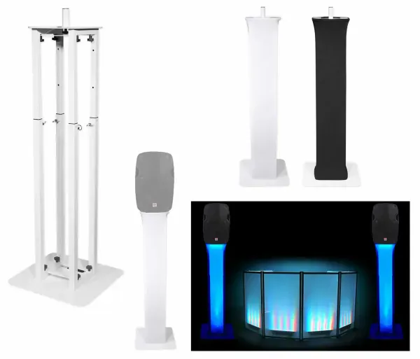 (1) Rockville White Adjustable Totem Stand For Rockville SPGN108 10" Speaker