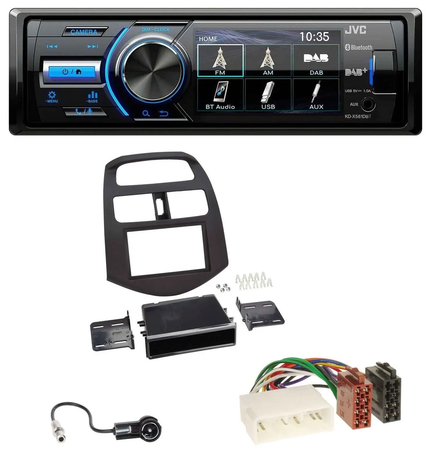 JVC Bluetooth MP3 USB DAB Autoradio für Chevrolet Spark (KLM 2012-2013)
