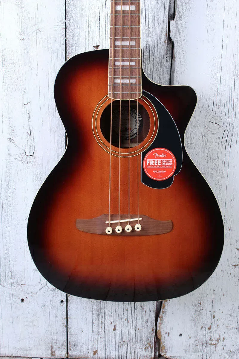 Fender Kingman Bass 4 String Acoustic Electric Bass Guitar with Gig Bag