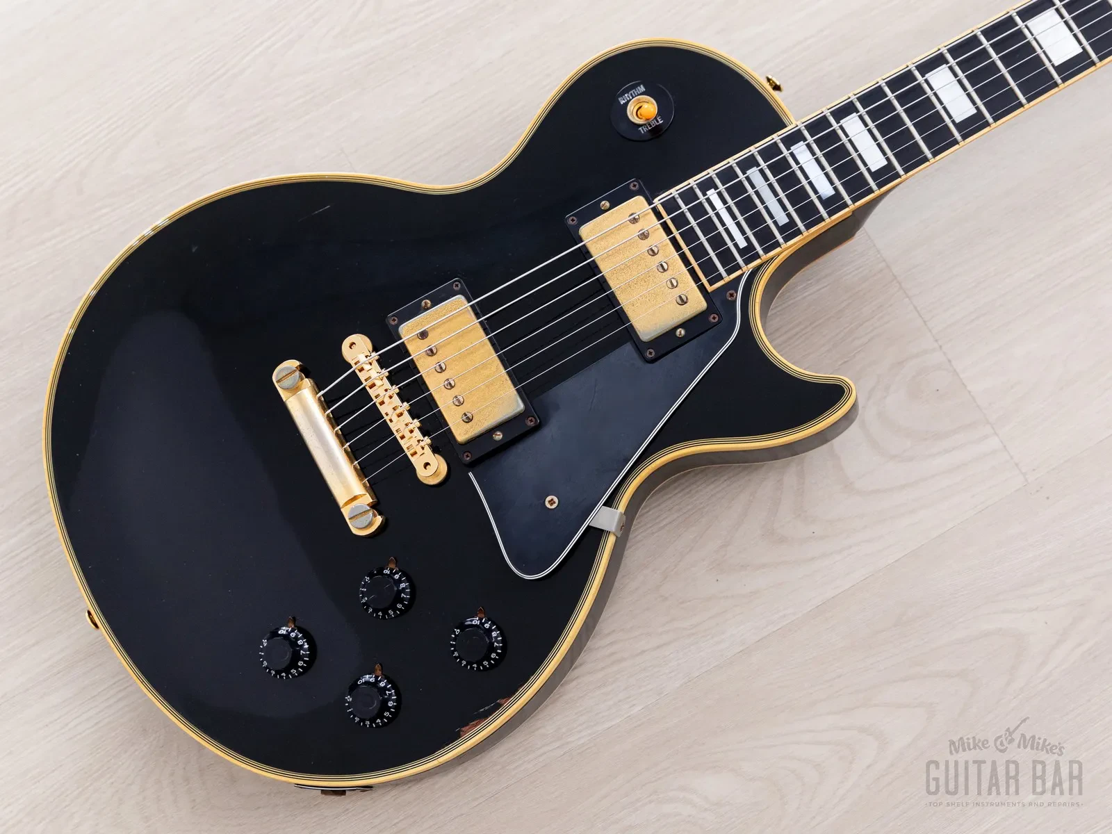 Б/У Электрогитара Gibson Pre-Historic '57 Les Paul Custom Black Beauty LPB7 1992 черный с кейсом