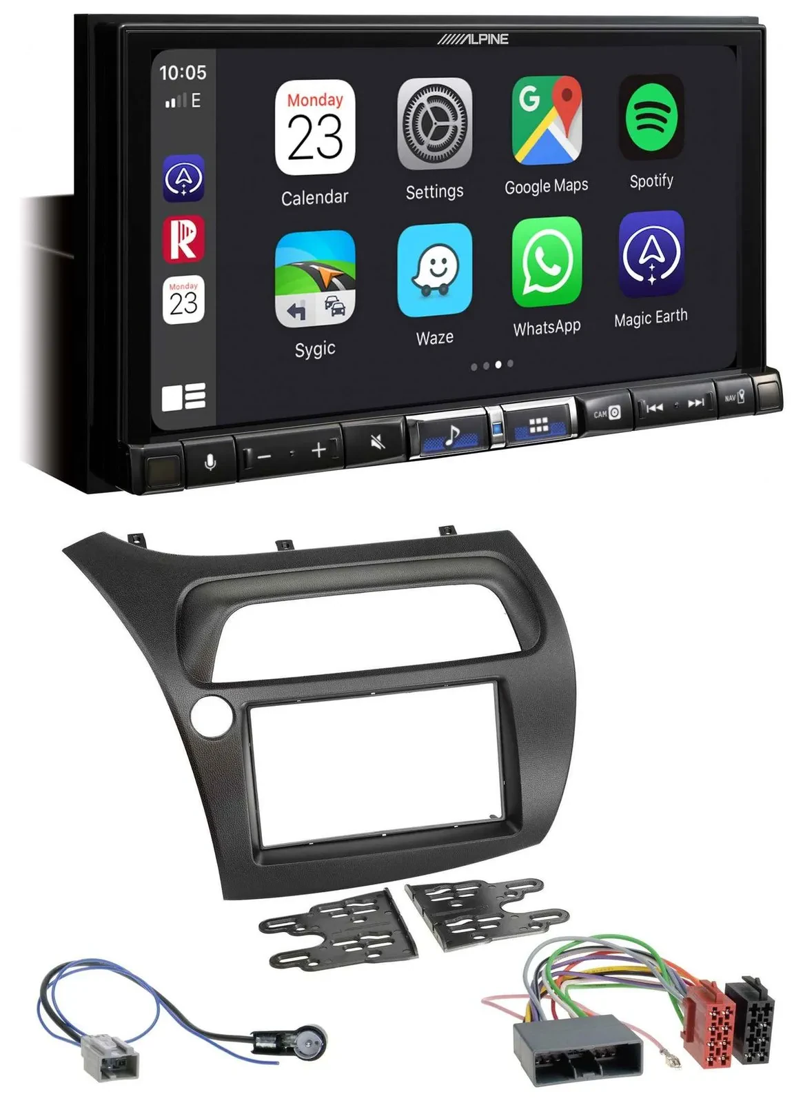Alpine 2DIN DAB USB MP3 Bluetooth Autoradio für Honda Civic (2006-2012)