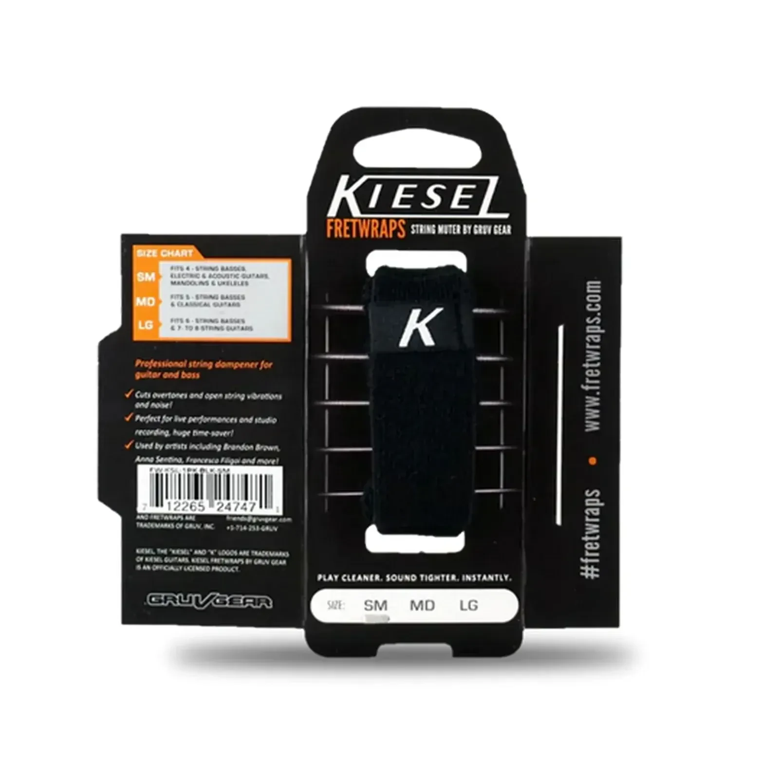 Глушитель струн Gruv Gear Kiesel FretWraps String Muter Black Large