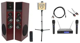 Rockville Bluetooth Home Theater/Karaoke Machine System+(2) Subs/Mics+iPad Stand