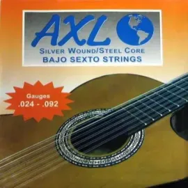 AXL Siver Wound Steel Core Bajo Sexto 12 String Set, Model #PG-950