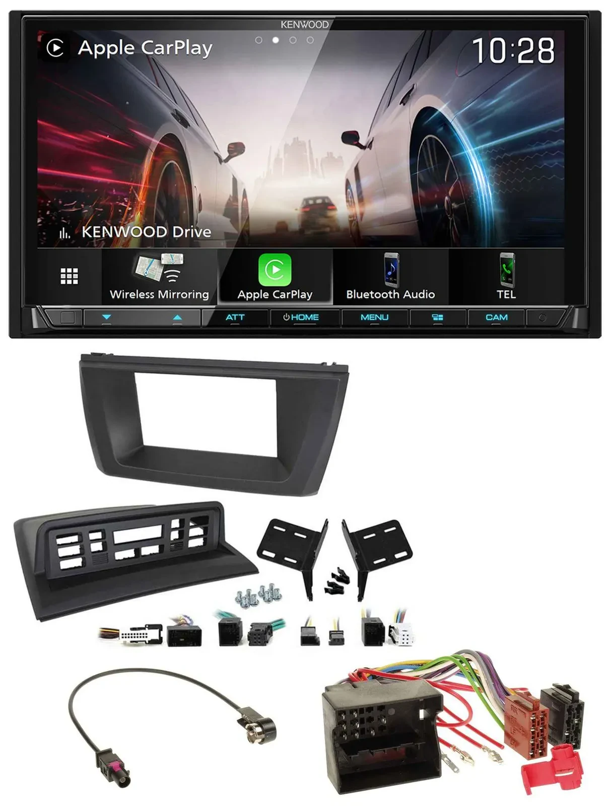 Kenwood MP3 2DIN USB DAB Bluetooth Autoradio für BMW X3 E83 2004-2010 mittig