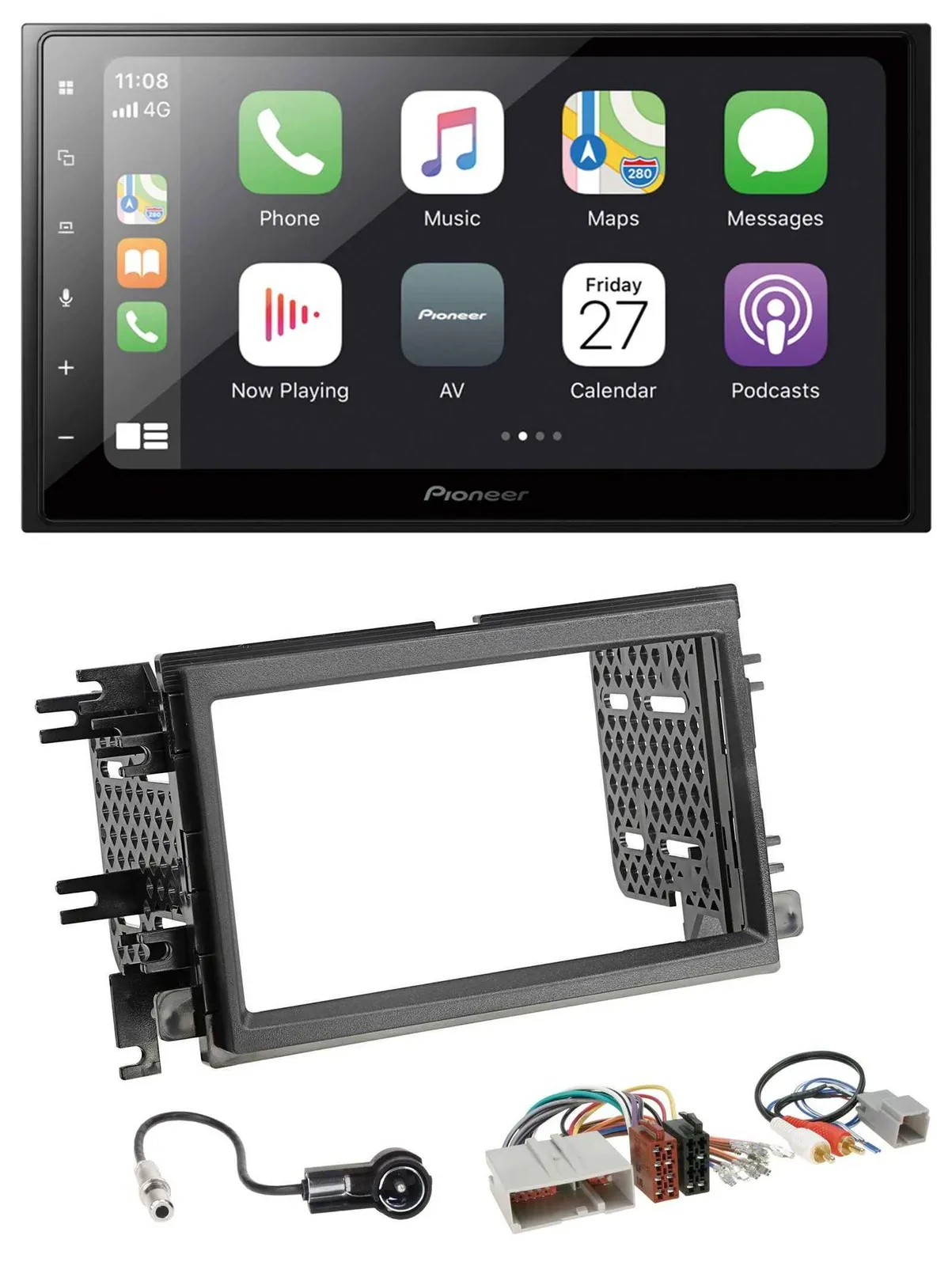 Автомагнитола Pioneer 2DIN Bluetooth DAB USB MP3 для Ford Mustang/F-150 (2004–2009)