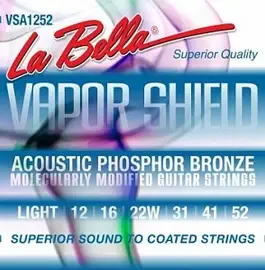 Струны для акустической гитары La Bella VSA1252 12-52, бронза фосфорная