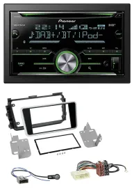 Pioneer Bluetooth MP3 DAB 2DIN USB CD Autoradio für Nissan Micra ab 2017 schwarz