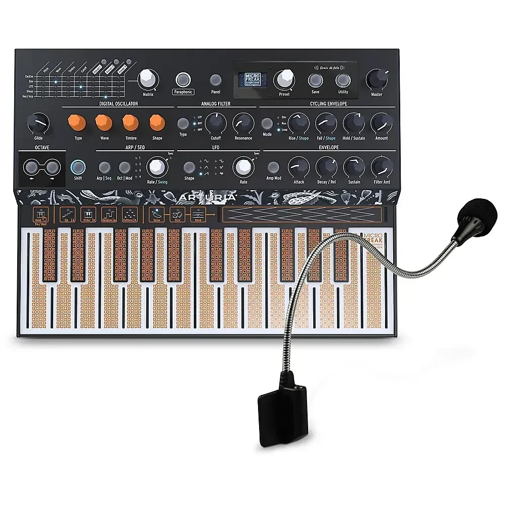 Синтезатор Arturia MicroFreak гибридный (набор) с gooseneck-микрофоном 12"