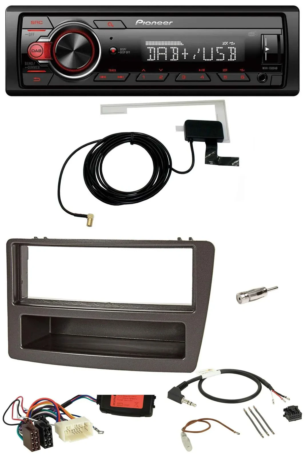 Автомагнитола Pioneer 1-DIN, MP3, DAB, USB, для Honda Civic 2004–2006, антрацит