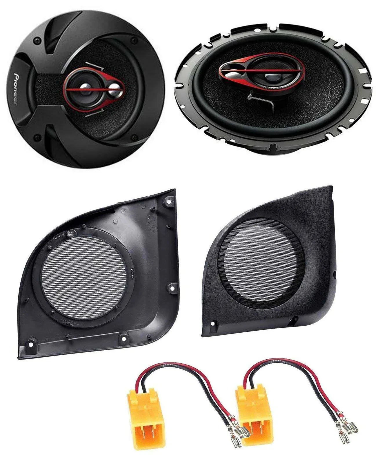 Pioneer 3-Wege 250Watt 16,5cm Lautsprecher für Fiat Punto 99-07 Fronttür Auto Bo