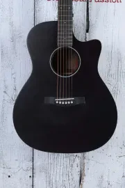Schecter Deluxe Acoustic Concert Body Acoustic Guitar Satin See Thru Black