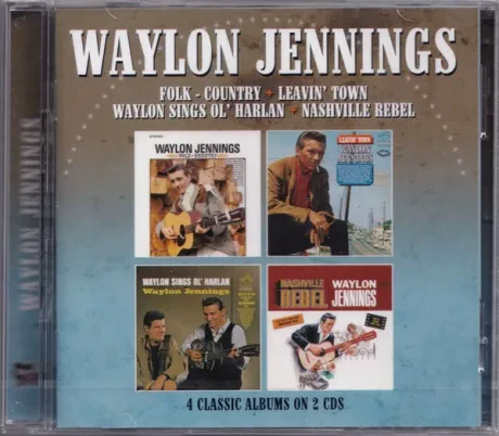 WAYLON JENNINGS - Folk - Country + Leavin' Town + Waylon Sings Ol' Harlan + Nashville Rebel (2CD)
