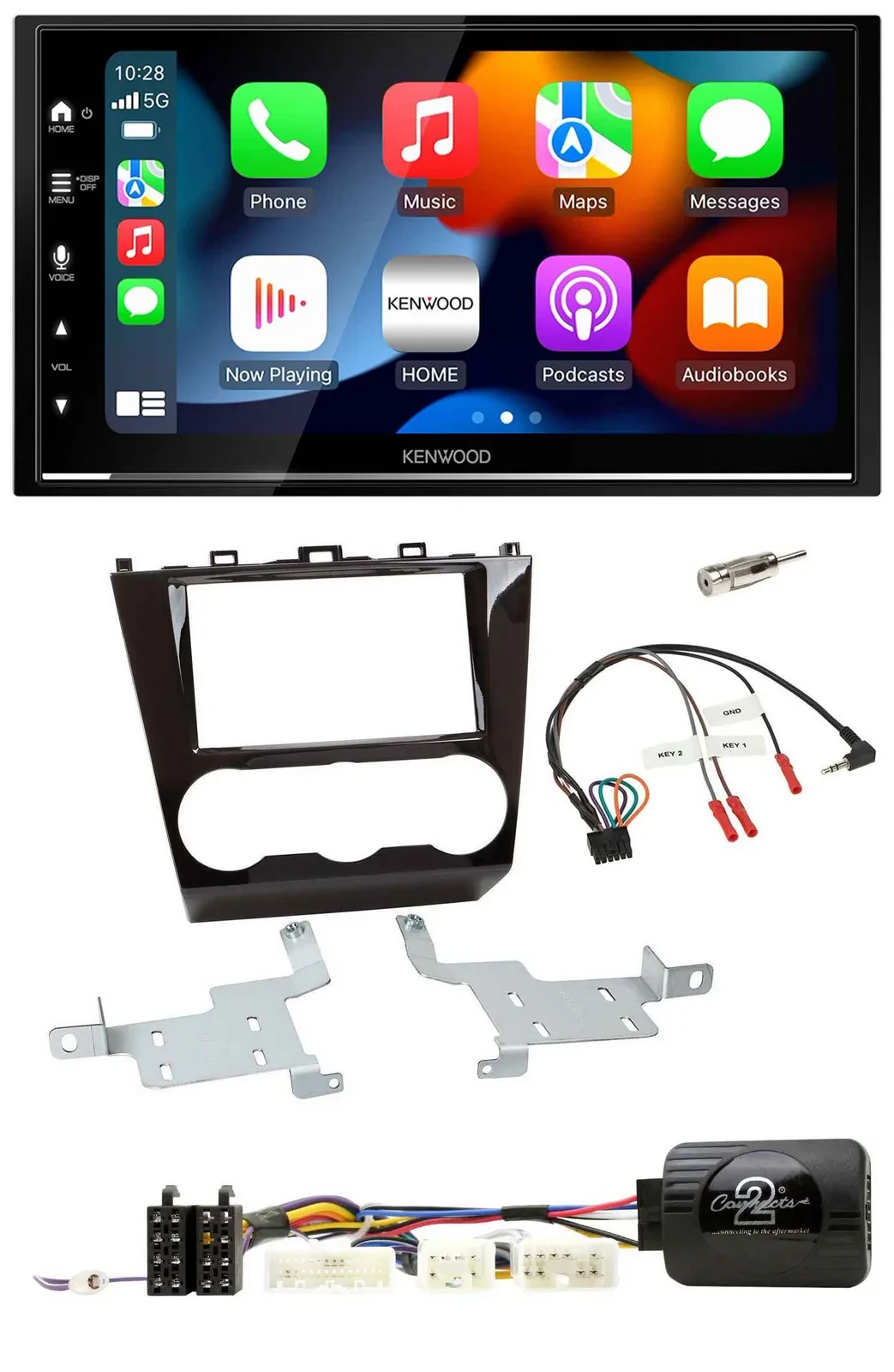 Kenwood DAB USB Bluetooth 2DIN Lenkrad Autoradio für Subaru Forester ab 2015