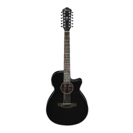Ibanez AEG Acoustic Electric Guitar 12 String Right Hand Black