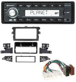Continental MP3 AUX USB DAB 1DIN Autoradio für Toyota Corolla 2009-2012 silber