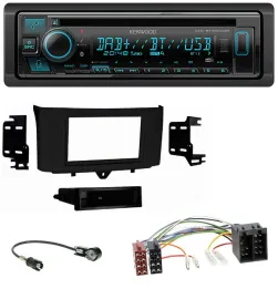Kenwood Bluetooth DAB CD MP3 USB Autoradio für Smart ForTwo (2010-2015)