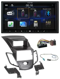 Alpine Bluetooth 2DIN MP3 DAB USB Autoradio für Ford Fiesta 10-17 Display schwar
