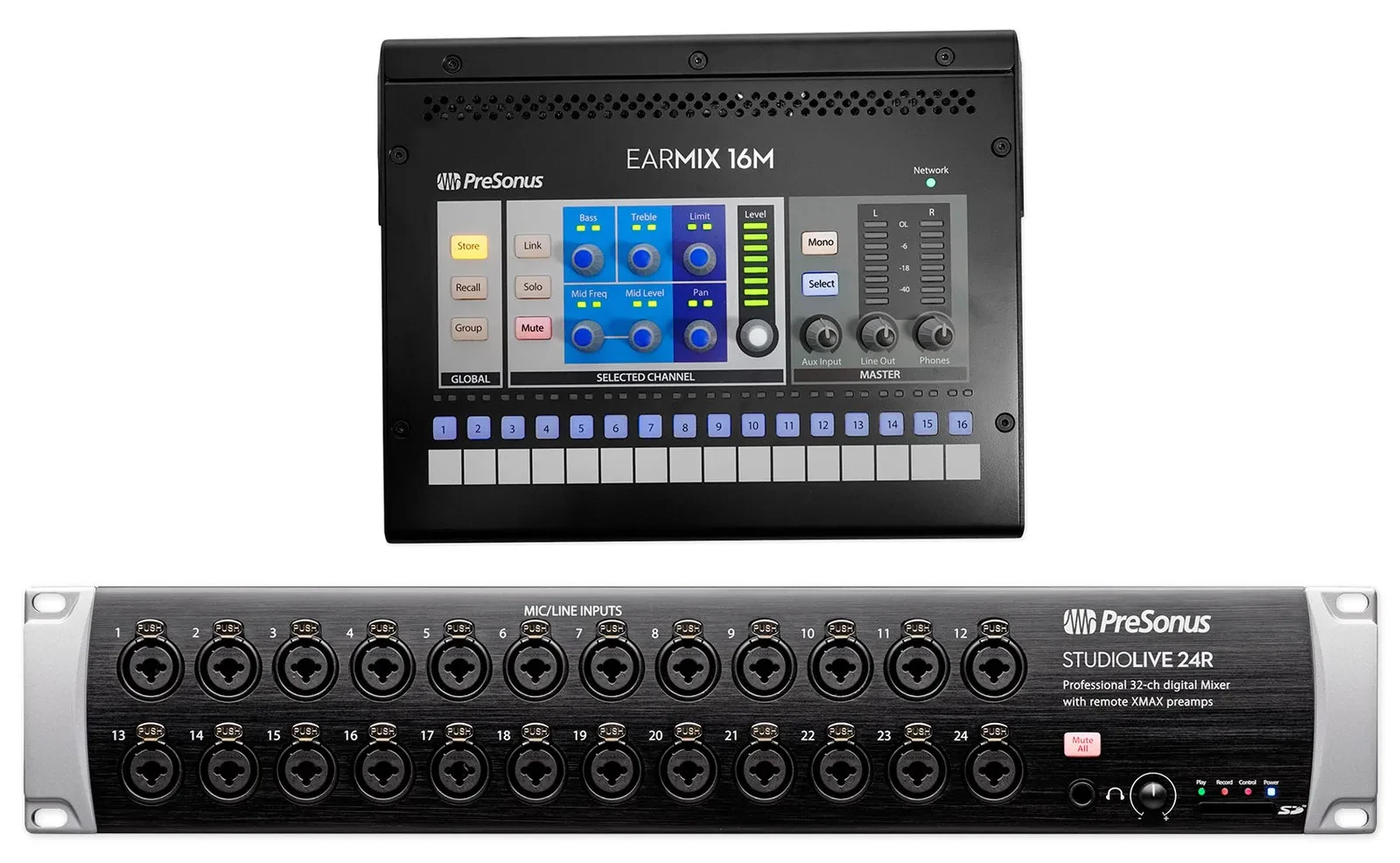 PRESONUS Studiolive 24R 24-Channel Digital Mixer+Free EarMix 16M Headphone Mixer