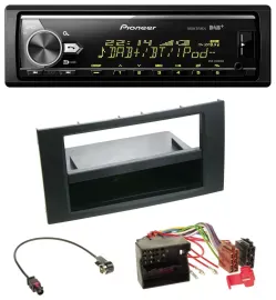 Автомагнитола Pioneer Bluetooth, USB, DAB, MP3 для Ford Fusion/Transit/Kuga (2005–2012), черная