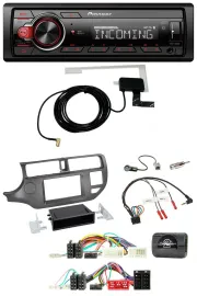 Автомагнитола Pioneer USB, DAB, Bluetooth для Kia Rio UB (2011–2015), антрацит