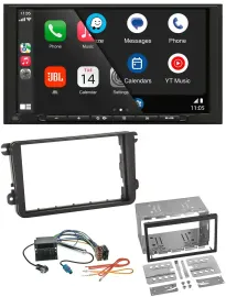 JBL USB 2DIN MP3 Bluetooth AUX Autoradio für Skoda Fabia Octavia II Rapid Roomst