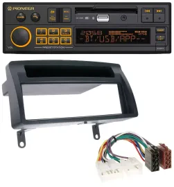 Pioneer DAB MP3 USB Bluetooth Autoradio für Toyota Corolla E12 2003-2008 dunkelg